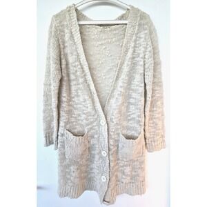 Clef De Sol Cardigan Oversize Pombs Mesh Cream Preppy Y2K